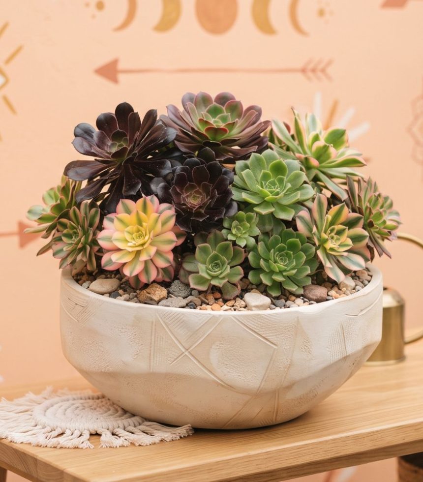 aeonium çiçekler