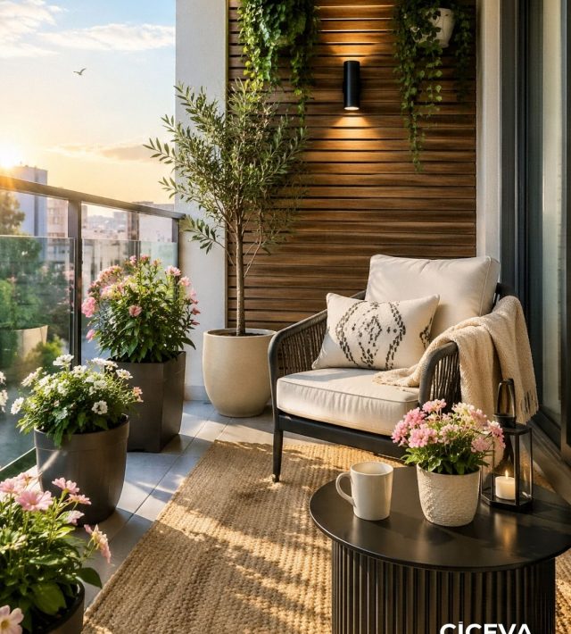 Modern balkon dekorasyon fikirleri