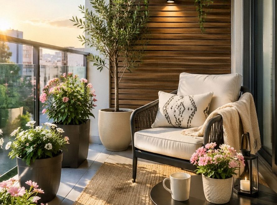 Modern balkon dekorasyon fikirleri