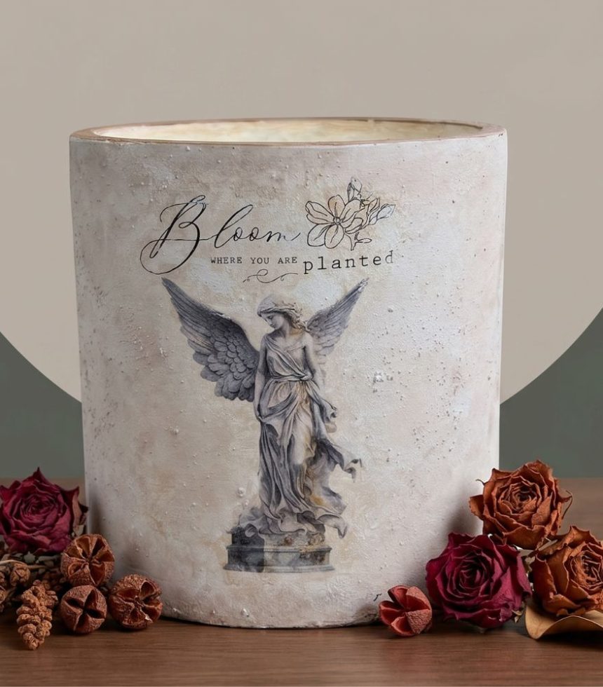 petra angel eskitme retro saksı