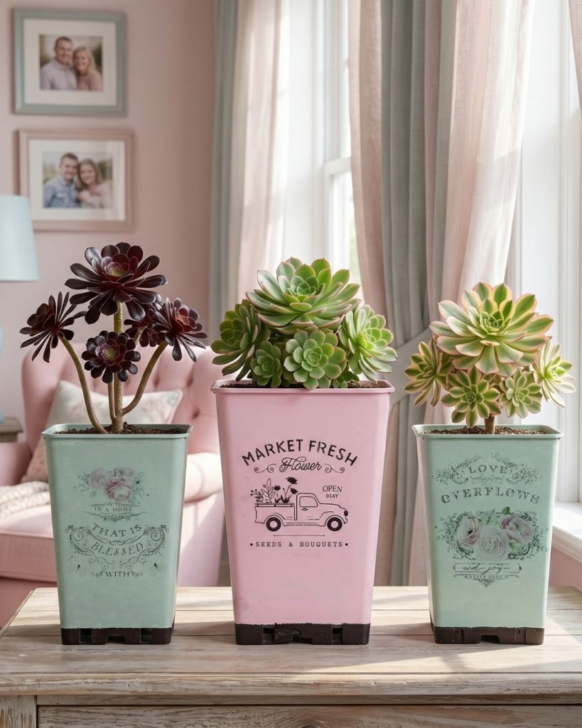 Aeonium saksı seti