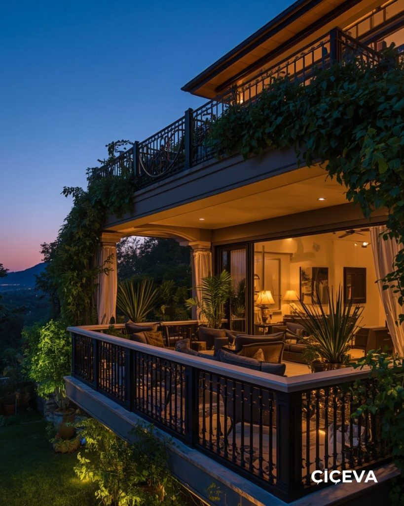 Modern balkon dekorasyon fikirleri