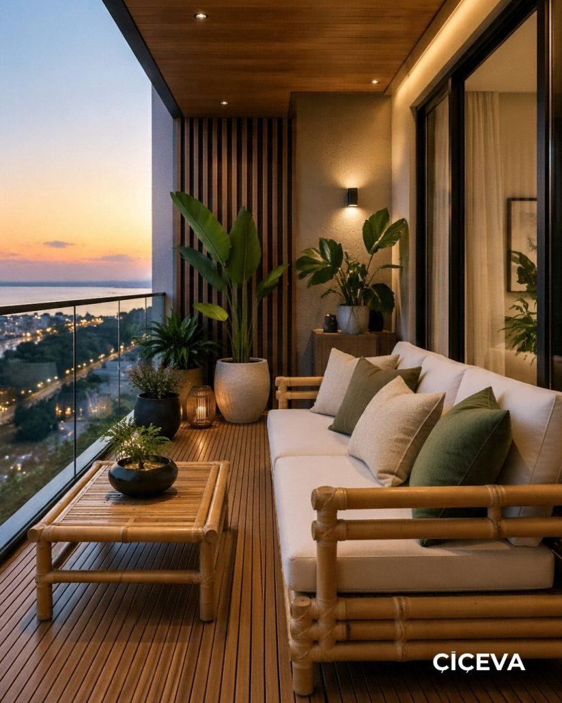 Modern balkon dekorasyon fikirleri
