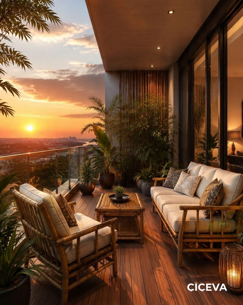Modern balkon dekorasyon fikirleri